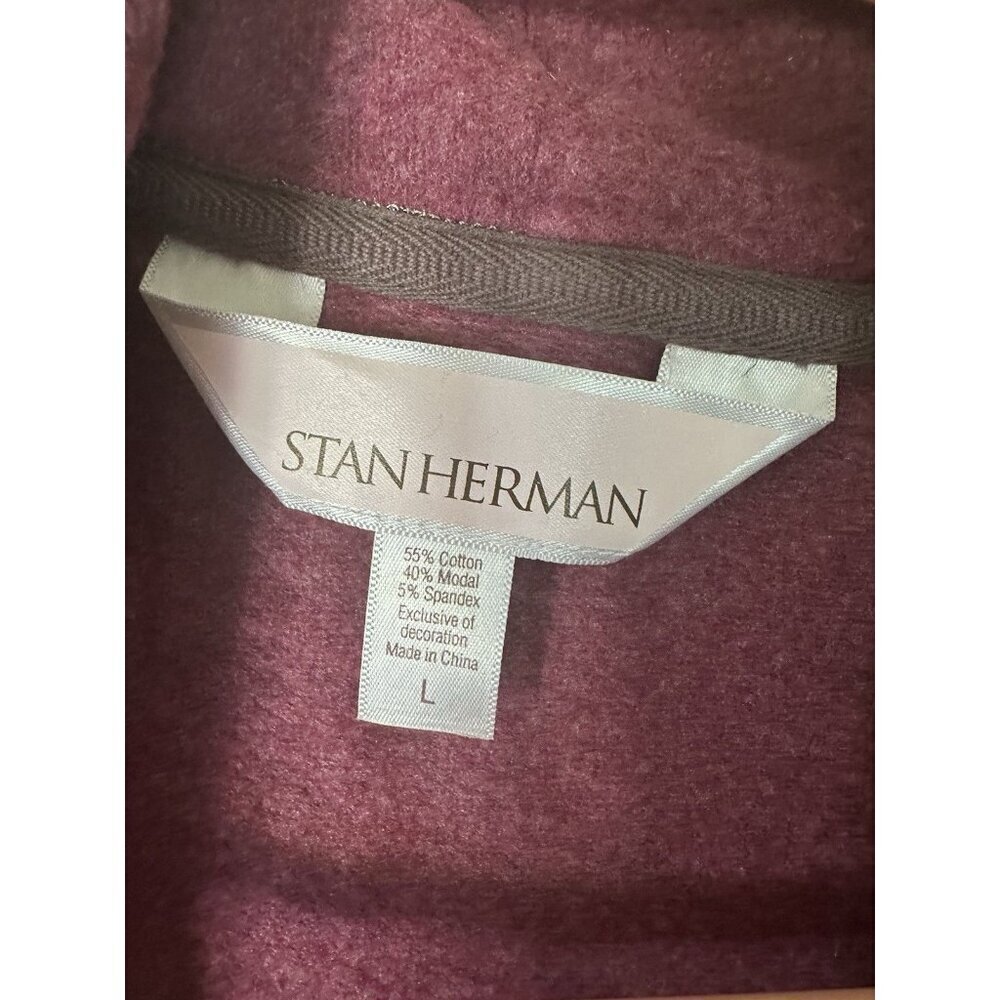 Stan Herman Women's Robe Large Burgandy - Picture 4 of 6
